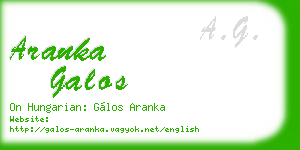 aranka galos business card